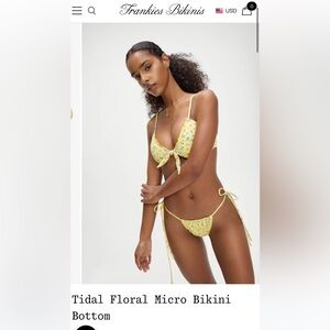 Frankie’s Bikinis Floral Yellow Bikini Set